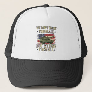 Military Remembrance Tank Patriotic Shirt Design_1 Trucker Hat