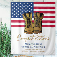 Military Retirement Army Boots USA American Flag