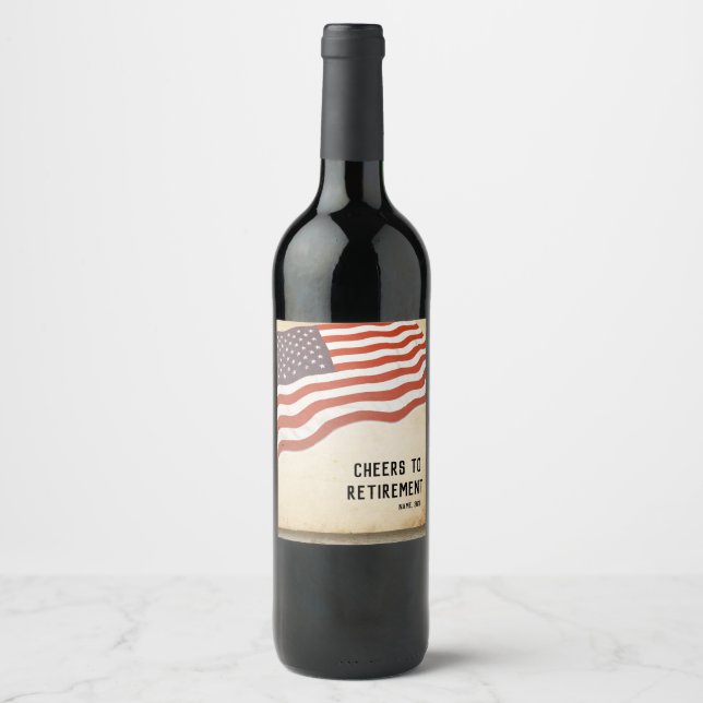 Military Retirement, Army wine label (Front)