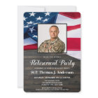 Military Retirement Custom Photo American Flag Inv