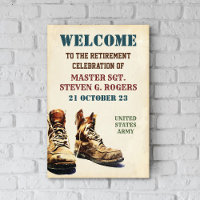 Military Retirement Farewell Welcome Sign