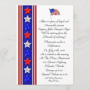 Military retirement party Invitation