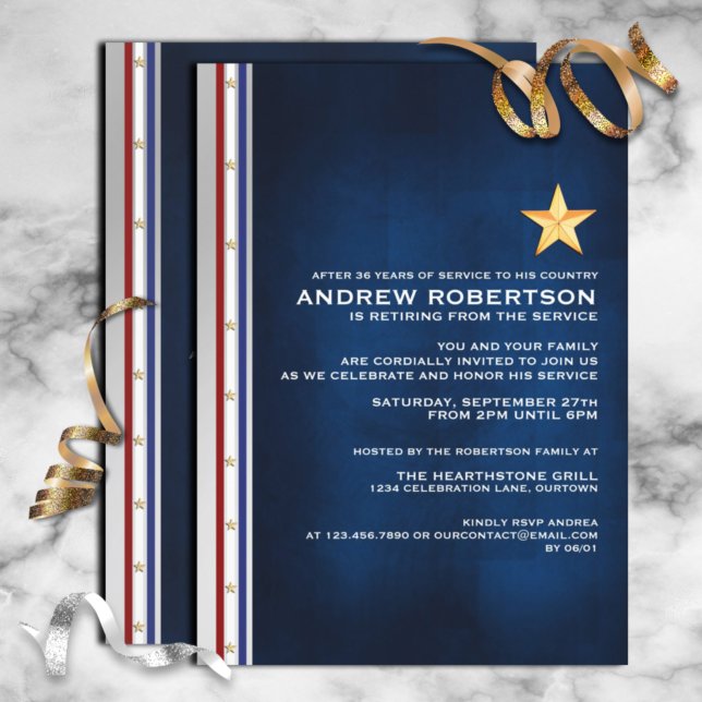 Military Retirement Party Invitation (Creator Uploaded)