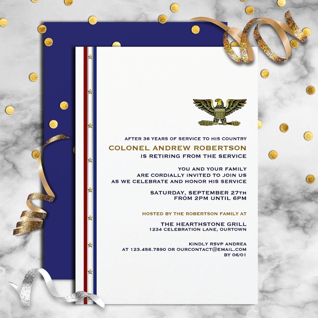 Military Retirement Party Invitation (Creator Uploaded)