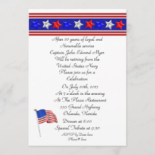 Military retirement party Invitation