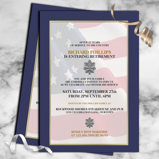 Military Retirement Party Invitations (Creator Uploaded)