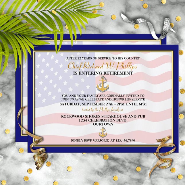 Military Retirement Party Invitations (Creator Uploaded)
