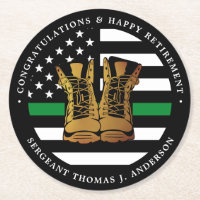 Military Retirement Party Thin Green Line Boots