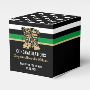 Military Retirement Thin Green Line Flag Army Favour Box