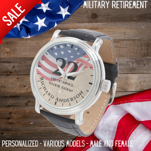 Military Retirement Watch Us Flag Commemorative