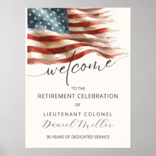 Military Retirement Welcome Poster   Editable