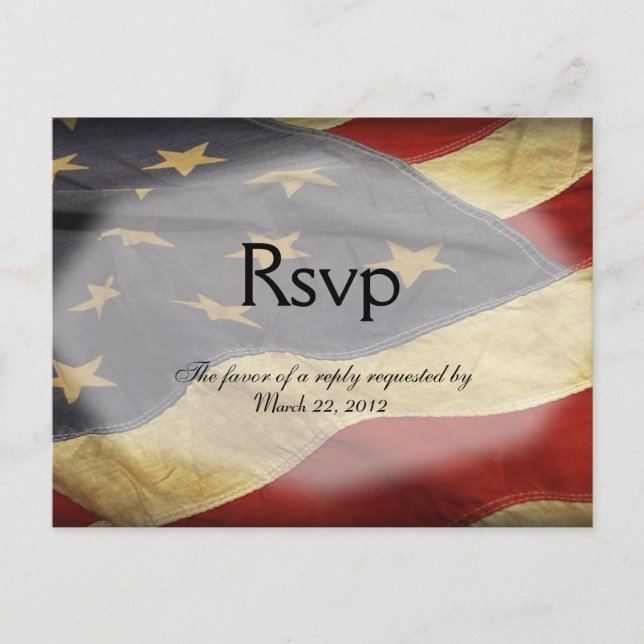 Military RSVP with Menu Choices (Front)
