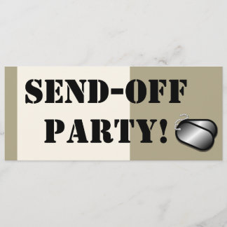Military Send Off Party Custom Personalised Invitation