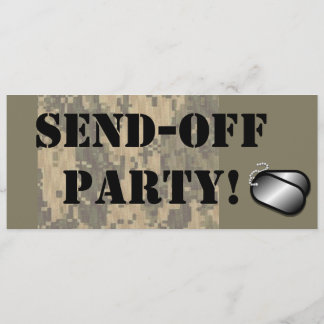 Military Send Off Party Custom Personalised Invitation