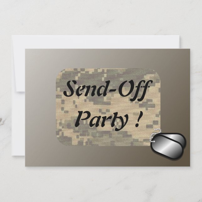 Military Send Off Party Revised Custom Invitation (Front)