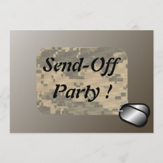 Military Send Off Party Revised Custom Invitation