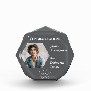 Military Service Appreciation Award Keepsake  Photo Block