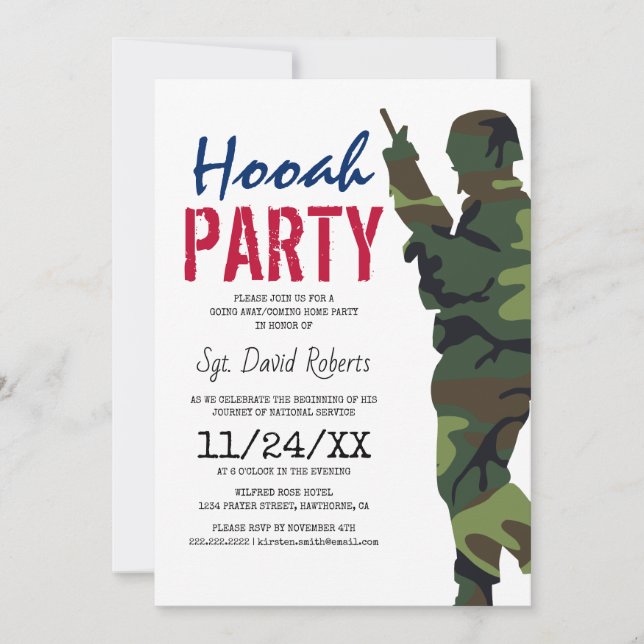 Military Soldier Party Invitation (Front)