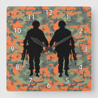 Military Soldier / Warrior Silhouette with Camo