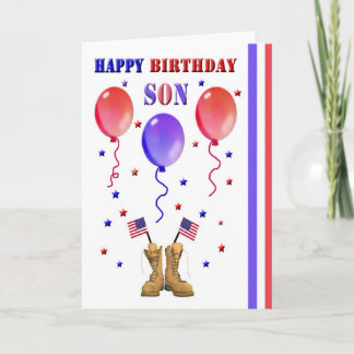 Military Son Birthday Card