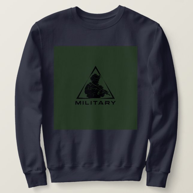 Military spec ops green design sweatshirt (Design Front)