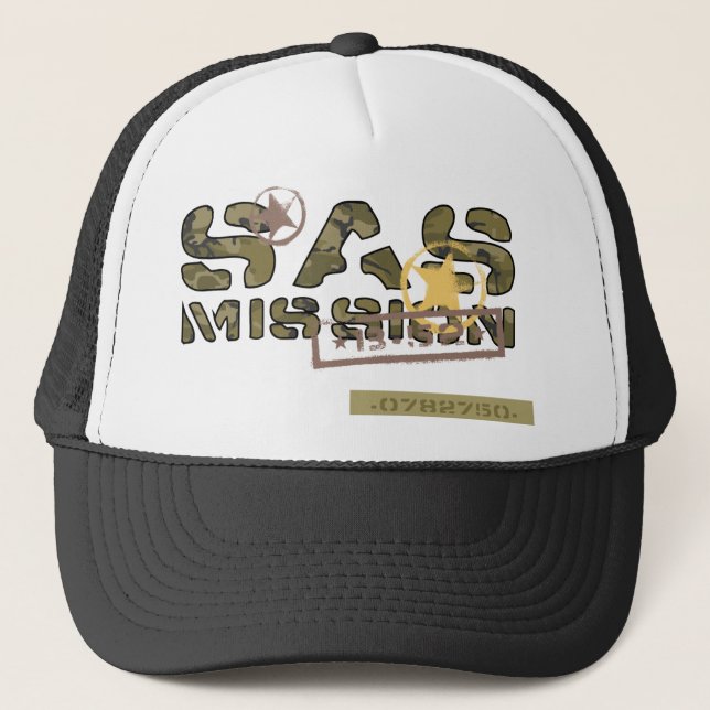 Military Special Forces SAS Mission Trucker Hat (Front)