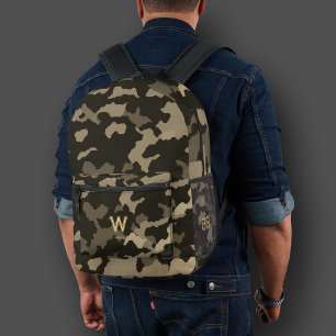 Military Sporty Stylish Camouflage Green Army Printed Backpack