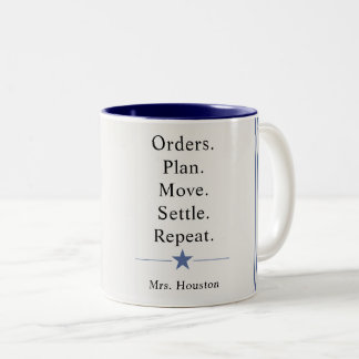 Military Spouse Life Funny Two-Tone Coffee Mug