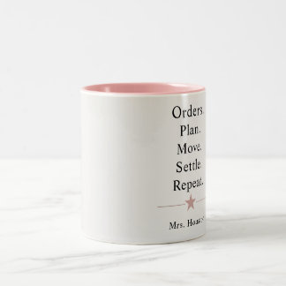 Military Spouse Life Funny Two-Tone Coffee Mug