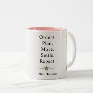 Military Spouse Life Funny Two-Tone Coffee Mug