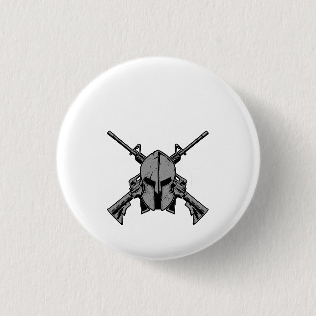 Military strengh  3 cm round badge (Front)