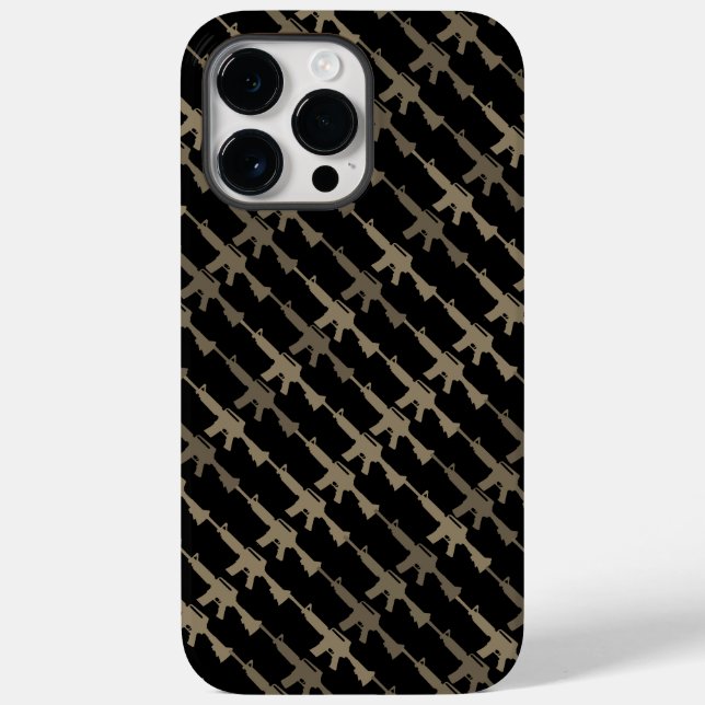Military Style Gun Camouflage GI Rifle Black Sepia Case-Mate iPhone Case (Back)