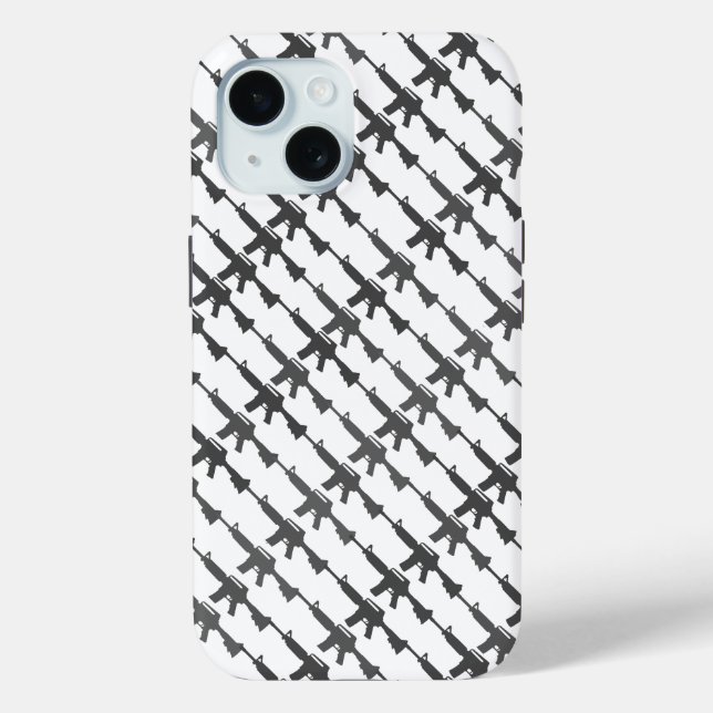 Military Style Gun Camouflage GI Rifle Cool B/W Case-Mate iPhone Case (Back)