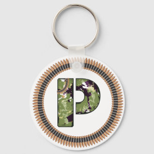 Military Style Letter Of P Key Ring