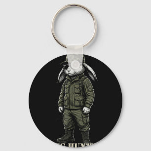 Military style rabbit egg hunter camouflageMilitar Key Ring