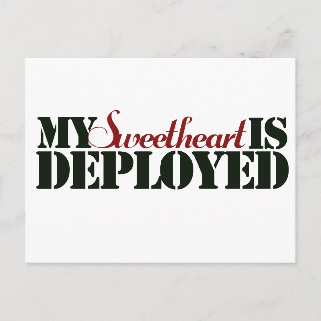 Military Sweetheart Postcard (Front)