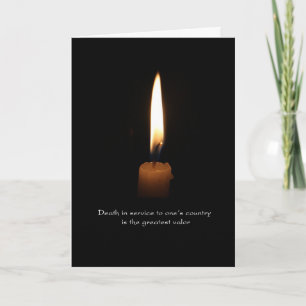 Military Sympathy Candle Card