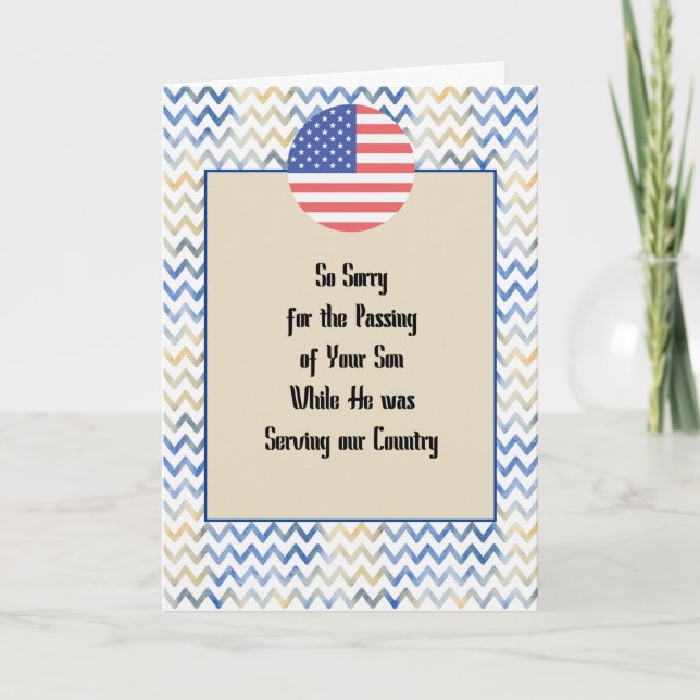 Military Sympathy Card for Son (Front)