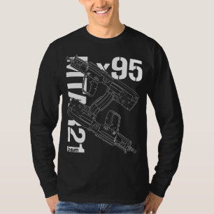 military t-shirts IWI X95 Rifle