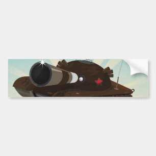 Military Tank Bumper Sticker
