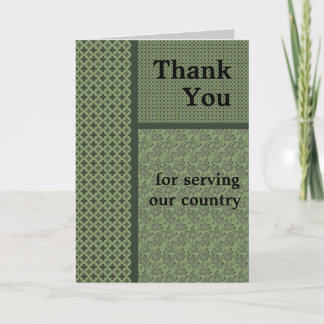 Military Thank You Card