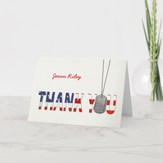 Military Thank You Card (Front)