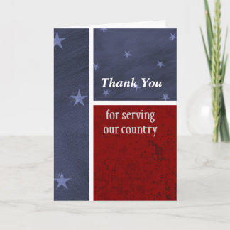 Military Thank You Patriotic Custom Card