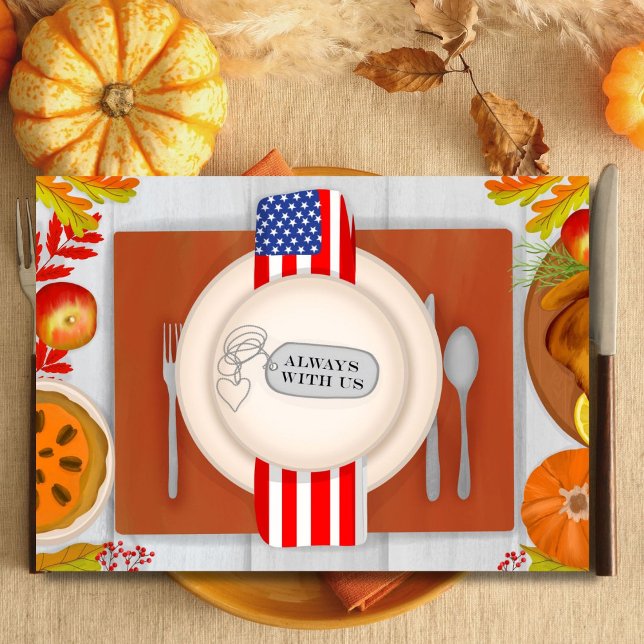 Military Thanksgiving Always a Place At Our Table Card (Creator Uploaded)
