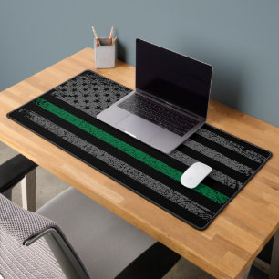 Military Thin Green Line Flag Desk Mat