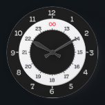 MILITARY TIME - 12-HOUR FORMAT LARGE CLOCK<br><div class="desc">This design features a military style clock based on a 12-hour format where the 24-hour period amount to two concentric circles which range from 1 to 12 and then from 13 to 00. This easy to read clock is both a quick reference and a learning tool. Perfect gift for those...</div>