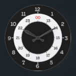 MILITARY TIME - 12-HOUR FORMAT LARGE CLOCK<br><div class="desc">This design features a military style clock based on a 12-hour format where the 24-hour period amount to two concentric circles which range from 1 to 12 and then from 13 to 00. This easy to read clock is both a quick reference and a learning tool. Perfect gift for those...</div>