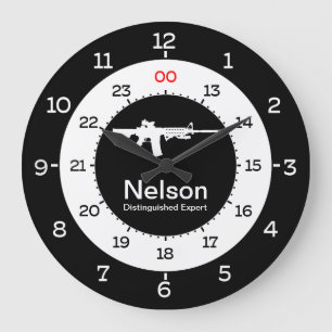 MILITARY TIME - 12-HOUR FORMAT LARGE CLOCK
