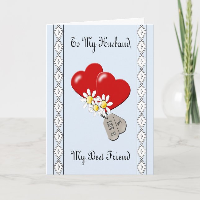 Military "To My Husband" Anniversary Card (Front)