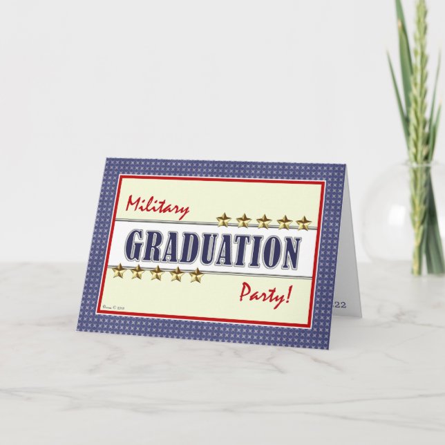 Military Training Graduation Party Invitation (Front)